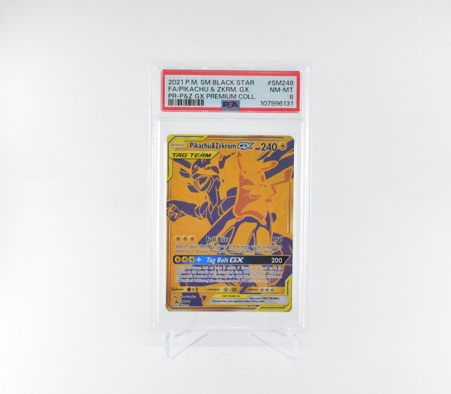 PSA 8 Pikachu Zekrom GX SM248 promo