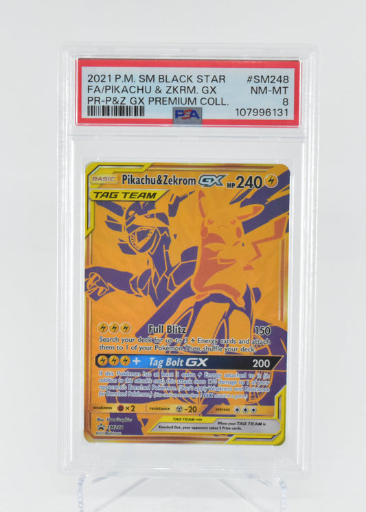 PSA 8 Pikachu Zekrom GX SM248 promo