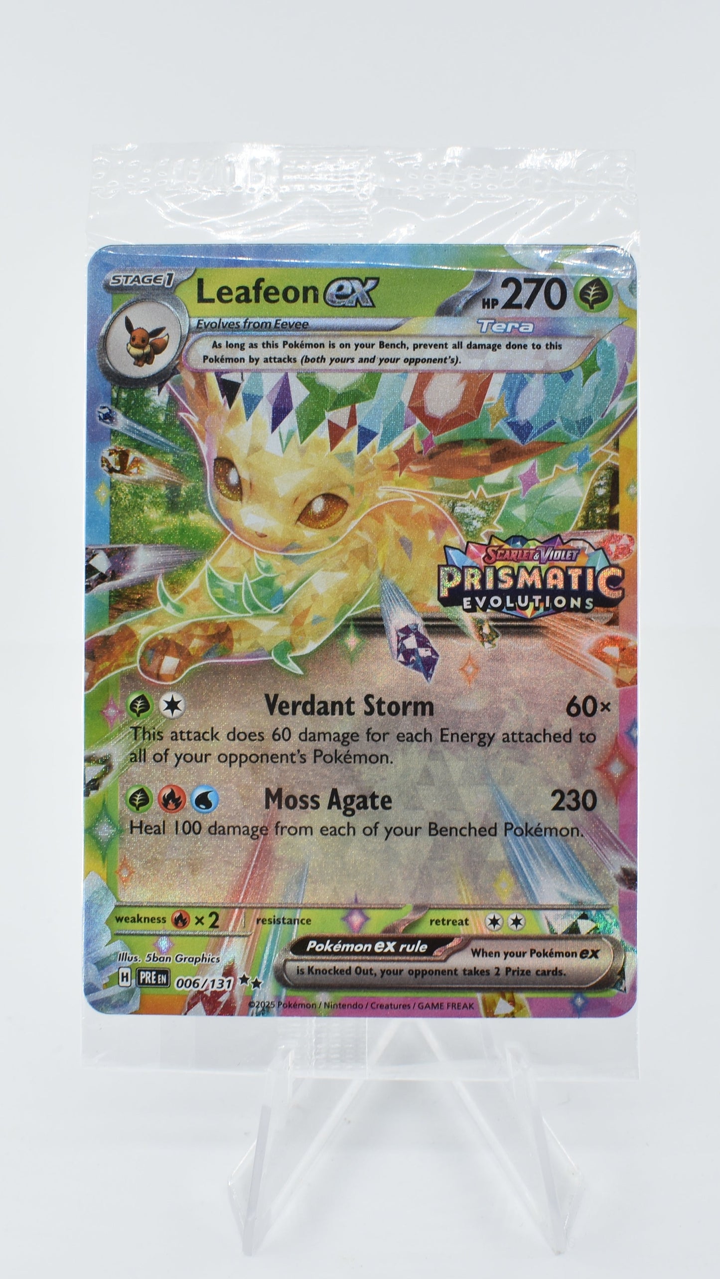 Leafeon EX 006/131 Prismatic Evolutions Stamped Promo