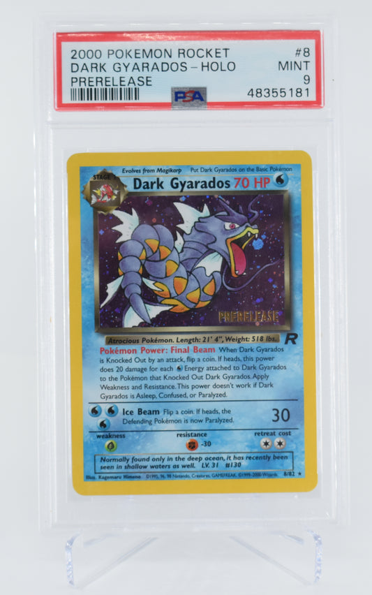 Dark Gyarados 8/82 Team Rocket Prerelease PSA 9