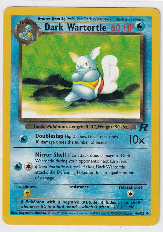 Dark Wartortle 46/82 WOTC Team Rocket
