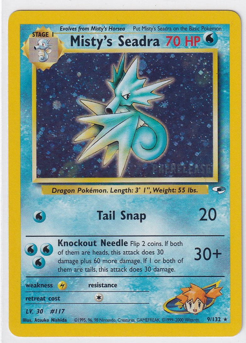 Misty's Seadra 9/132 Prerelease Gym Heroes