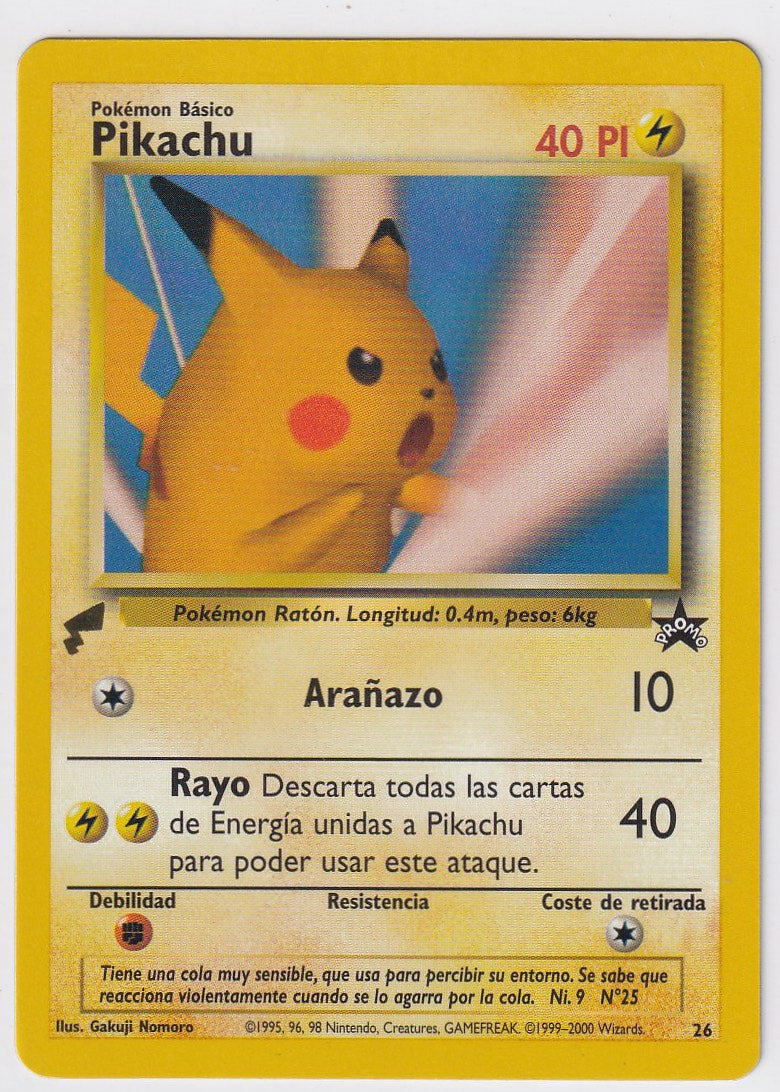 Pikachu #26 Spanish Black Star Promo WOTC