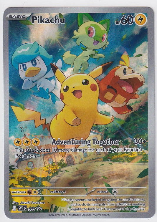 Pikachu SVP027 Paldea Evolved Black Star Promo