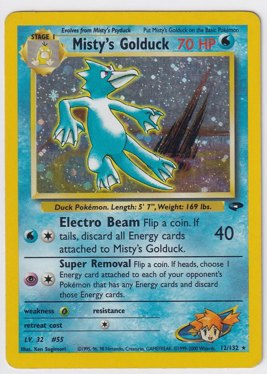 Misty's Golduck 12/1232 Gym Challenge Holo