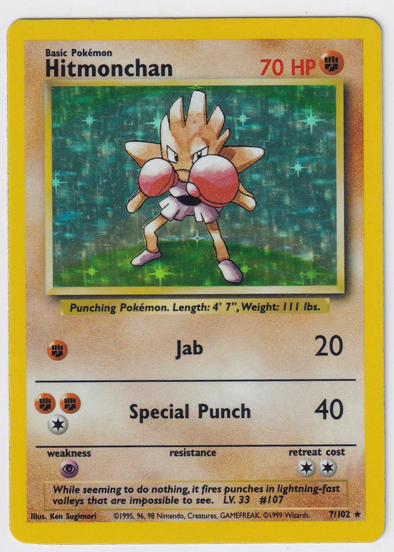 Hitmonchan 7/102 Base Set Unlimited