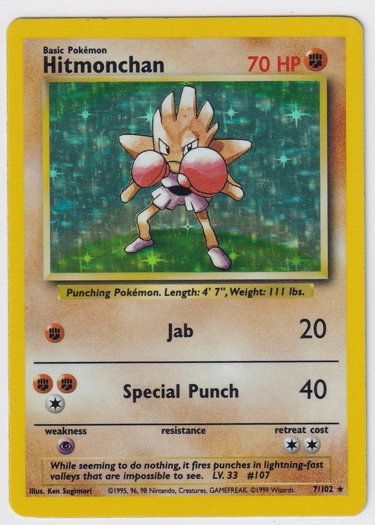 Hitmonchan 7/102 Base Set Unlimited