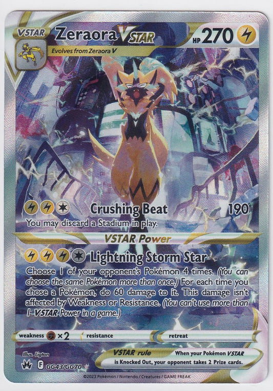Zeraora Vstar GG43/GG70 Crown Zenith