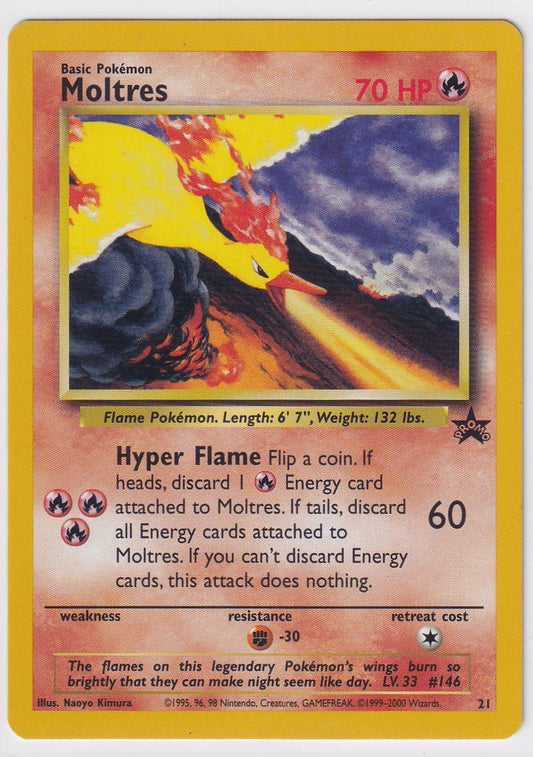 Moltres #21 WOTC Black Star Promo