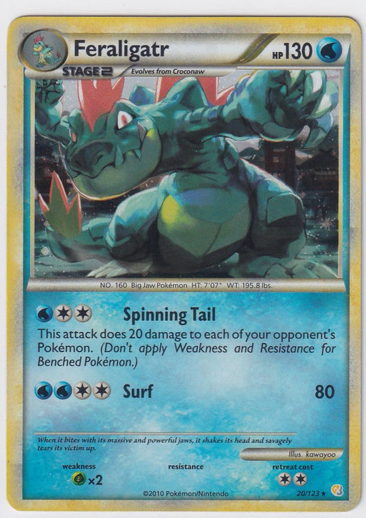 Feraligatr 20/123 HeartGold & SoulSilver Cosmos Holo