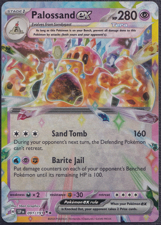 Palossand ex - 091/191 - Ultra Rare (Double Rare) Surging Sparks NM-MINT