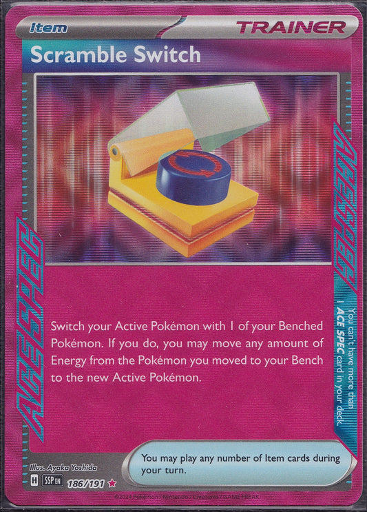Scramble Switch - 186/191 - Ace Spec Rare - Surging Sparks - NM/M - Pokemon Card